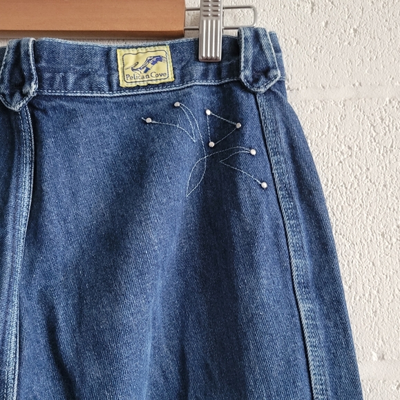 Pelican Cove Pocketless Blue Denim Retro Jeans - Picture 2 of 3